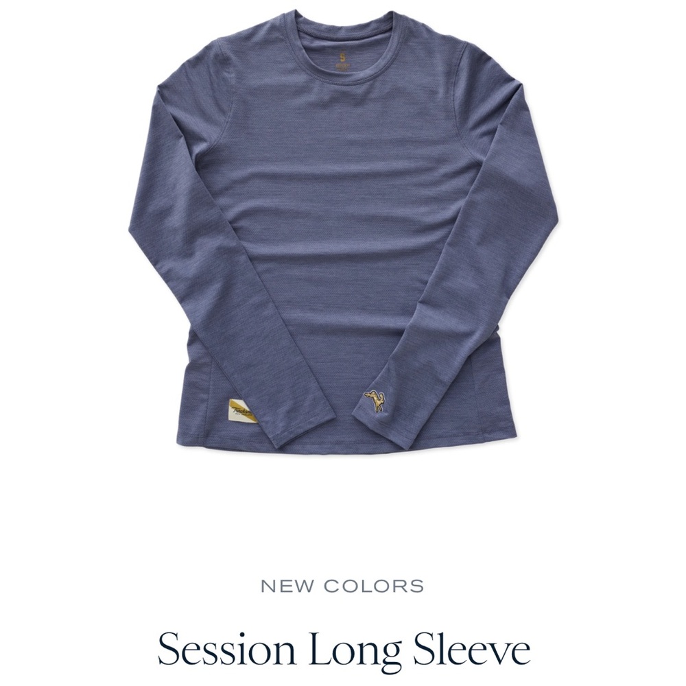 tracksmith session long sleeve, size s